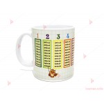 Чаша за кафе/чай  с таблицата за умножение | PARTIBG.COM