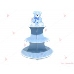 Стойка/поставка за кексчета и сладки в синьо с меченце | PARTIBG.COM