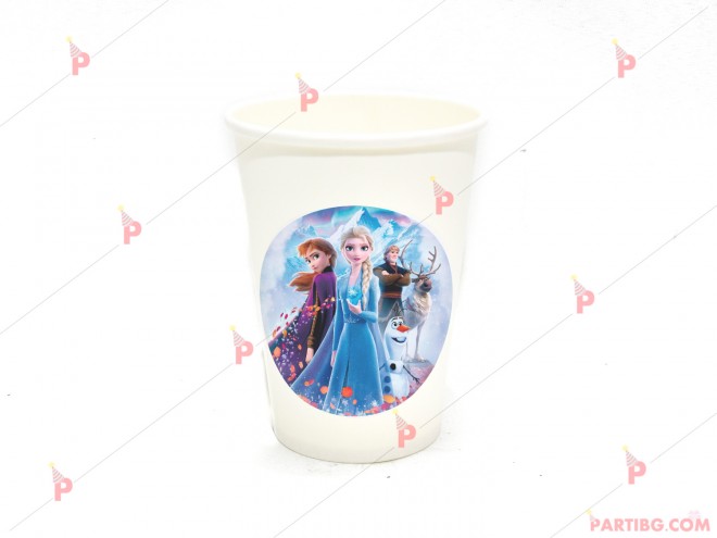 Чашки едноцветни в бяло с декор Леденото кралство 2 / Frozen 2 | PARTIBG.COM