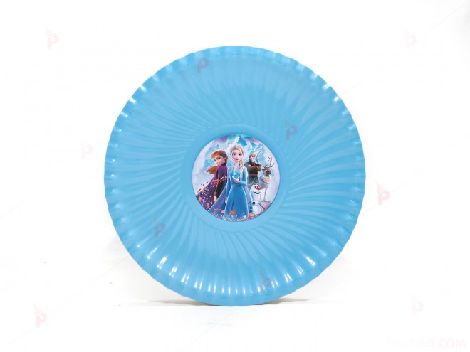 Чинийки едноцветни в синьо с декор Леденото кралство 2 / Frozen 2 | PARTIBG.COM