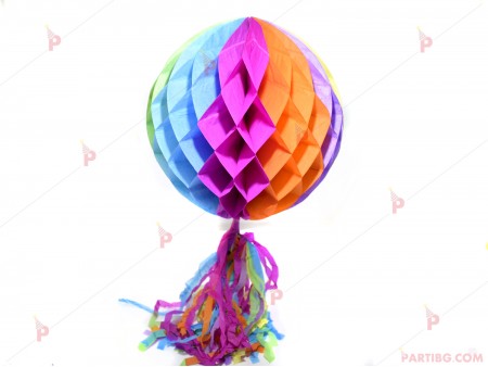Висяща украса - разноцветна топка