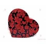 Кутия за подарък - сърце в червено (велурено) 9 | PARTIBG.COM