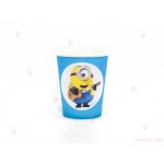 Чашки едноцветни в синьо с декор Миньони / Minions | PARTIBG.COM