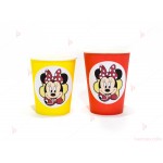 Чашки едноцветни в червено с декор Мини Маус / Minnie Mousee | PARTIBG.COM