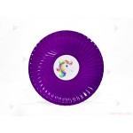 Чинийки едноцветни в лилаво с декор Еднорог / Unicorn | PARTIBG.COM