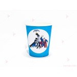 Чашки едноцветни в синьо с декор Батман и Супермен | PARTIBG.COM