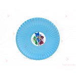 Чинийки едноцветни в синьо с декор Пи джей маск/ PJ MASKS | PARTIBG.COM