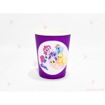 Чашки едноцветни в лилаво с декор Понита/My little pony | PARTIBG.COM
