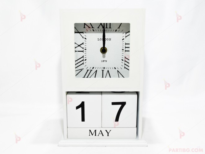 Настолен часовник с вечен календар | PARTIBG.COM