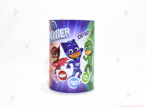 Касичка метална с декор Пи джей маск/ PJ MASKS