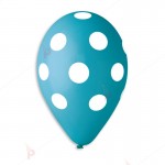 Балони 5бр. в син цвят на бели точки | PARTIBG.COM