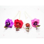 Ръчно изработена роза с бонбон (сладка роза) в лилаво | PARTIBG.COM