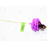 Ръчно изработена роза с бонбон (сладка роза) в лилаво | PARTIBG.COM