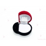 Подаръчна кутия за бижу от кадифе-калинка в червено | PARTIBG.COM