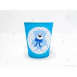 Чашки едноцветни с декор синьо мече | PARTIBG.COM