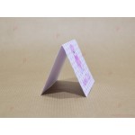 Табелка за маса с име в бяло с декор розово мече (картон 160гр) | PARTIBG.COM