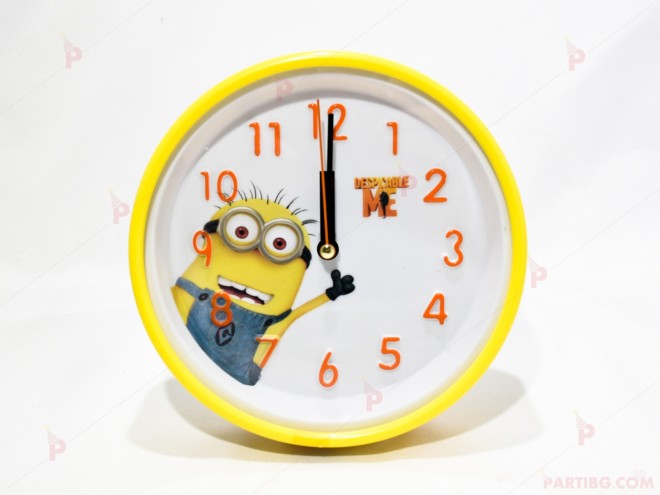 Детски часовник/будилник с декор Миньони | PARTIBG.COM