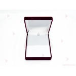 Подаръчна кутия за бижу от кадифе-голяма в бордо за комплект | PARTIBG.COM