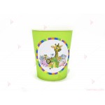 Чашки едноцветни в зелено с декор Диви животни/Джунгла | PARTIBG.COM
