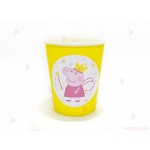 Чашки едноцветни в жълто с декор Пепа пиг / Peppa pig 2 | PARTIBG.COM