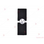 Перонализирана салфетка в черно и тематичен декор Панда | PARTIBG.COM