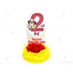 Украса за маса с цифра по избор - декор  Мини Маус / Minnie Mousee | PARTIBG.COM
