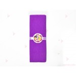 Салфетка едноцветна в лилаво и тематичен декор Мини Маус / Minnie Mousee | PARTIBG.COM