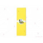 Салфетка едноцветна в жълто и тематичен декор Мики Маус / Mickey Mousee | PARTIBG.COM