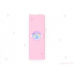Салфетка едноцветна в розово и тематичен декор Принцеси/ Princess | PARTIBG.COM