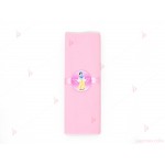 Салфетка едноцветна в розово и тематичен декор Снежанка и седемте джуджета/Snow White and the Seven Dwarfs | PARTIBG.COM