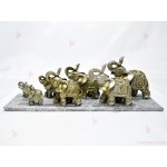 Комплект от 7 слончета на поставка сиви | PARTIBG.COM