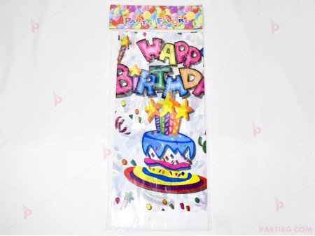 Покривка с декор торта и надпис "Happy Birthday" !!