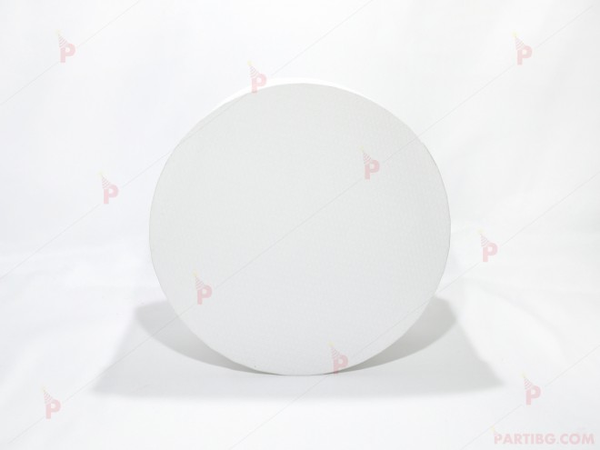 Кутия за подарък - кръг в бяло 4 | PARTIBG.COM